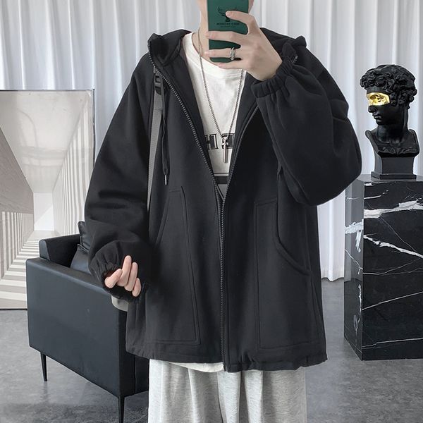 *autumn new hooded loose jacket youth solid casual coat men's a150-lm0034-p65 price control 88, Black;brown
*autumn new hooded loose jacket youth solid casual coat men's a150-lm0034-p65 price control 88, Black;brown