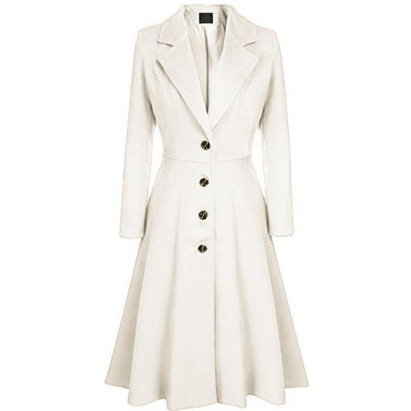 women's wool & blends 2021 autumn and winter fashion long retro casual single-breasted jacket elegant warm coat, Black
women's wool & blends 2021 autumn and winter fashion long retro casual single-breasted jacket elegant warm coat, Black