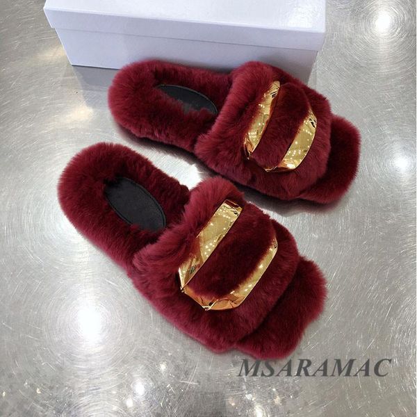 metal decor fashion fur slippers flat heel autumn new outdoor shoes woman open toe flat shoes female mules sandals, Black
metal decor fashion fur slippers flat heel autumn new outdoor shoes woman open toe flat shoes female mules sandals, Black