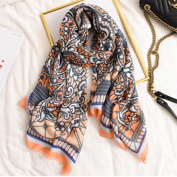 luxury women cotton long scarf ladies winter warm soft shawls wraps plaid print scarves, Blue;gray 
luxury women cotton long scarf ladies winter warm soft shawls wraps plaid print scarves, Blue;gray