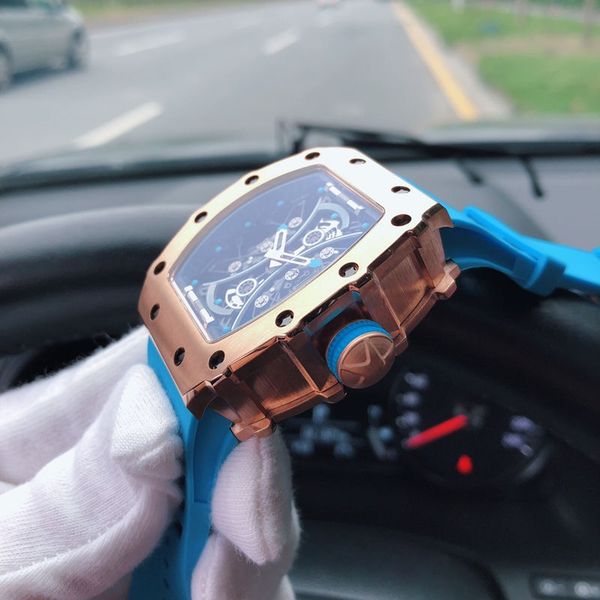 high-end watch automatic mechanical movement 904l steel case hollow face natural rubber pin buckle strap diameter 43mm 15mm with box c31, Slivery;brown
high-end watch automatic mechanical movement 904l steel case hollow face natural rubber pin buckle strap diameter 43mm 15mm with box c31, Slivery;brown