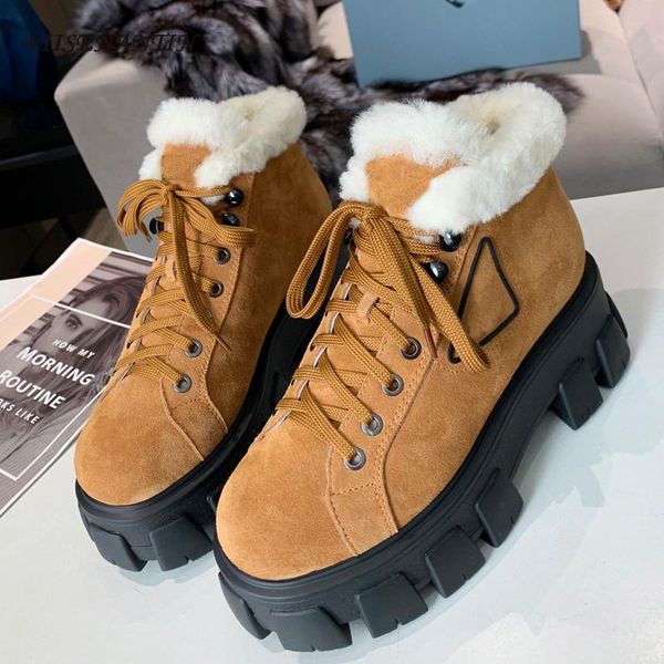 trendy suede western falt platform triangle boots lace-up designer pumps furry winter warm chunky height increase women shoes, Black
trendy suede western falt platform triangle boots lace-up designer pumps furry winter warm chunky height increase women shoes, Black