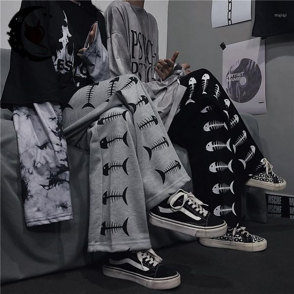 women's pants & capris harajuku style fishbone print loose casual straight men's and women's trousers1, Black;white
women's pants & capris harajuku style fishbone print loose casual straight men's and women's trousers1, Black;white