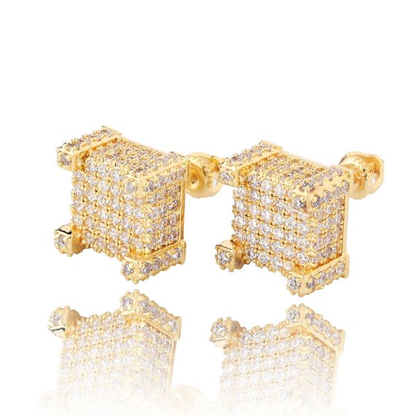 hip hop 18k gold plated earrings for men gold silver iced out cz square stud earring with screw back jewelry, Golden;silver
hip hop 18k gold plated earrings for men gold silver iced out cz square stud earring with screw back jewelry, Golden;silver