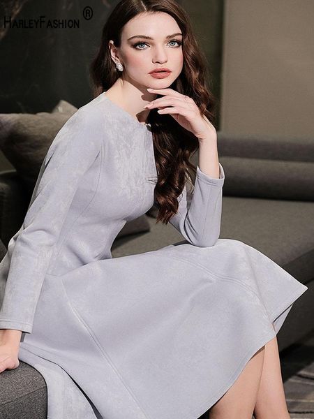 casual dresses european fashion women swing deerskin velvet dress 2 color autumn ladies temperament slim a-line miduim length, Black;gray
casual dresses european fashion women swing deerskin velvet dress 2 color autumn ladies temperament slim a-line miduim length, Black;gray