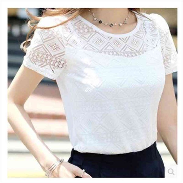 ladies office shirt women white lace blouse short sleeve plus size korean crochet hollow out camisas femininas qz
ladies office shirt women white lace blouse short sleeve plus size korean crochet hollow out camisas femininas qz