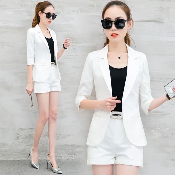 korean female office short white sets for women and women's shorts will see suit femme y98x
korean female office short white sets for women and women's shorts will see suit femme y98x