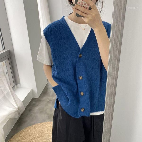 new loose sleeveless sweater spring autumn women vest sweaters knitting vest joker knitted wool oversize girls sweater women1, White
new loose sleeveless sweater spring autumn women vest sweaters knitting vest joker knitted wool oversize girls sweater women1, White