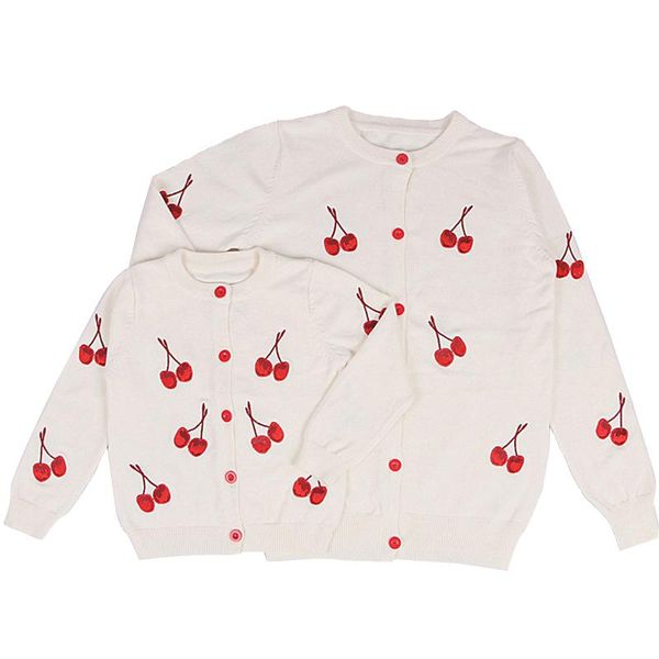 spring autumn family matching sweater mother daughter cherries embroidery knitted cardigan mom baby girls boys match knitwear, Blue
spring autumn family matching sweater mother daughter cherries embroidery knitted cardigan mom baby girls boys match knitwear, Blue