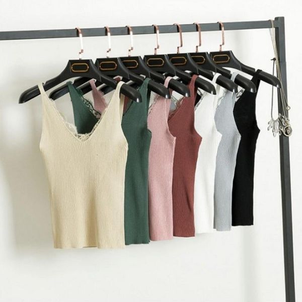 women hook flower lace tank solid stitching v-neck camis female knitted short slim sleeveless shirt tank casual, White
women hook flower lace tank solid stitching v-neck camis female knitted short slim sleeveless shirt tank casual, White