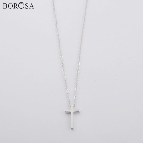 borosa 5pcs 92.5% pure silver color classic 13x8mm cross shape pendant necklace jewelry 19inch chain necklace wx1160
borosa 5pcs 92.5% pure silver color classic 13x8mm cross shape pendant necklace jewelry 19inch chain necklace wx1160