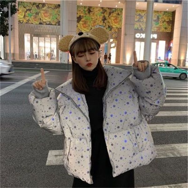 winter women streetwear down reflective oversize short female snowflake sequins parka cotton quilted jacket 5uw3, Black
winter women streetwear down reflective oversize short female snowflake sequins parka cotton quilted jacket 5uw3, Black