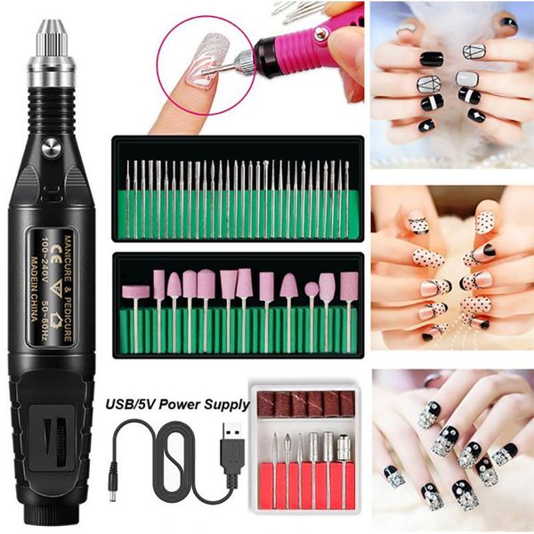 nail art equipment est electric drill machine kit sanding bands pen gel remover professional file polishing tool, Silver
nail art equipment est electric drill machine kit sanding bands pen gel remover professional file polishing tool, Silver