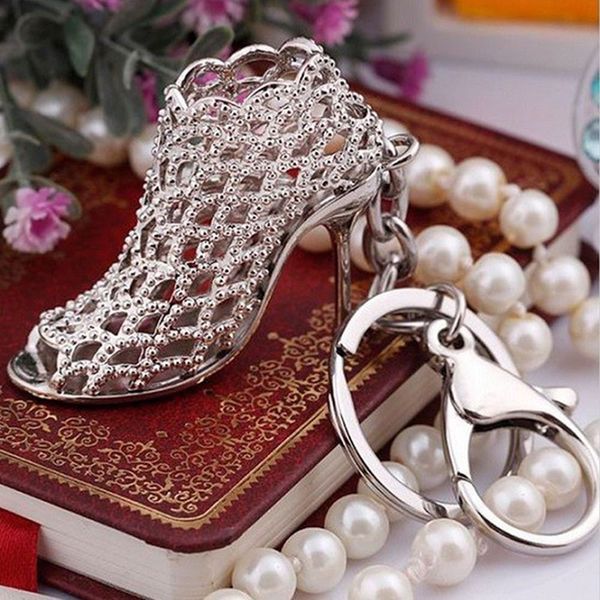 women creative high keyring heel shoes keychains rhinestone handbag key holder, Silver
women creative high keyring heel shoes keychains rhinestone handbag key holder, Silver