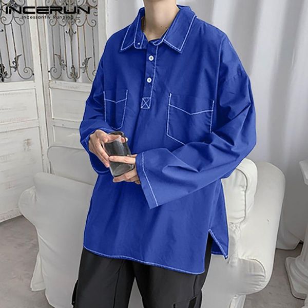 incerun men shirts long sleeve solid blouse vintage patchwrok lapel camisa spring man multi pockets blusas streetwear plus size, White;black
incerun men shirts long sleeve solid blouse vintage patchwrok lapel camisa spring man multi pockets blusas streetwear plus size, White;black