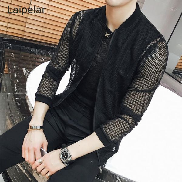 summer thin men jacket fashion mesh hollow slim fit bomber jacket casual long sleeve transparent coat plus size m-5xl1, Black;brown
summer thin men jacket fashion mesh hollow slim fit bomber jacket casual long sleeve transparent coat plus size m-5xl1, Black;brown