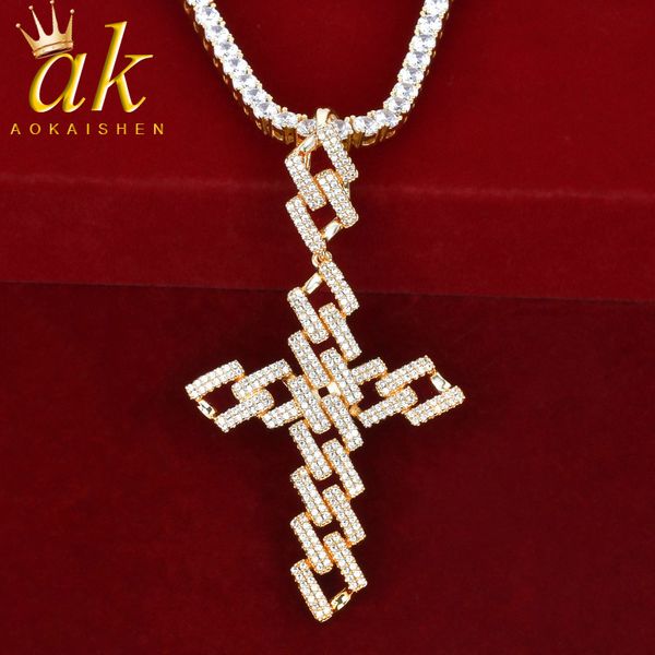 miami cuban cross pendant necklace gold color with tennis chain full zirconia for men's hip hop street rock jewelry q1209, Bronze;silver
miami cuban cross pendant necklace gold color with tennis chain full zirconia for men's hip hop street rock jewelry q1209, Bronze;silver
