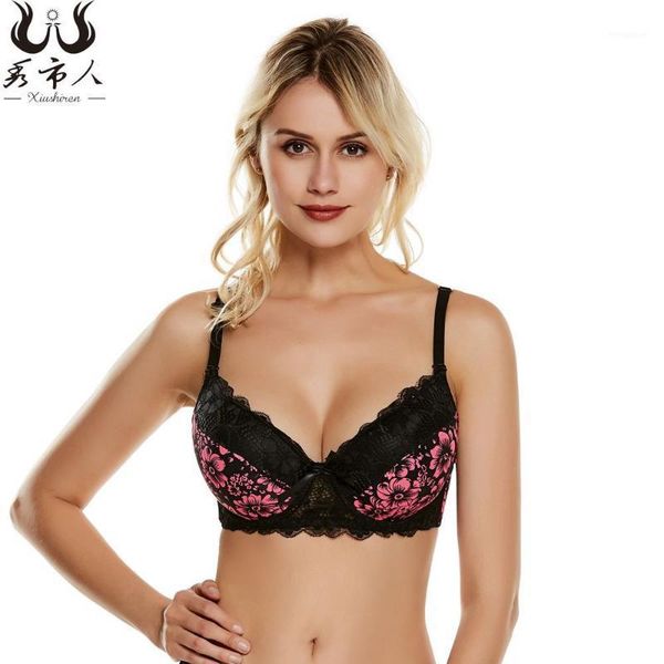gathering women's bra c cup lace print color matching underwear bra1, Red;black
gathering women's bra c cup lace print color matching underwear bra1, Red;black
