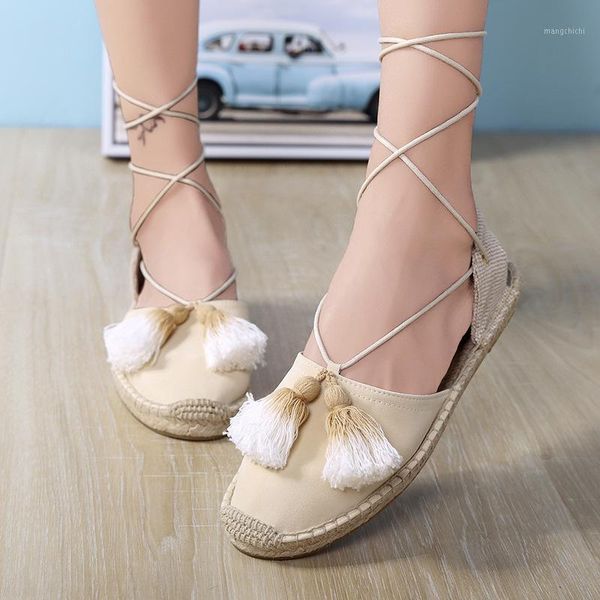 gradient tassel cross-strap closed toe fishermans women cane weaving flats sandals trendy fringe round toe espadrilles sandalias1, Black 
gradient tassel cross-strap closed toe fishermans women cane weaving flats sandals trendy fringe round toe espadrilles sandalias1, Black