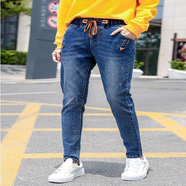 plus size women jeans 2020 new autumn winter elastic waist denim trousers large size loose female washed harem pants1, Blue
plus size women jeans 2020 new autumn winter elastic waist denim trousers large size loose female washed harem pants1, Blue