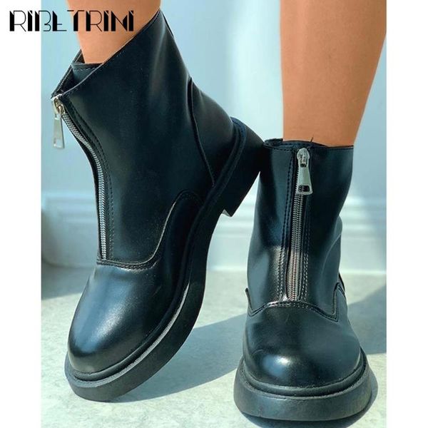 boots ribetrini brand lady zipper low heel motorcycle shoes round toe ankle women luxury casual design ins, Black
boots ribetrini brand lady zipper low heel motorcycle shoes round toe ankle women luxury casual design ins, Black