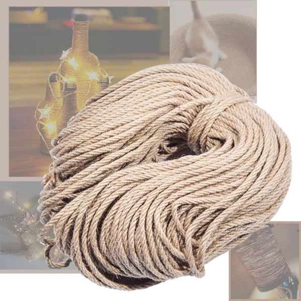 4mm, 5mm, 6mmx100m sisal ropes jute twine rope natural cord decor cat pet scratching home art decor, Black;white
4mm, 5mm, 6mmx100m sisal ropes jute twine rope natural cord decor cat pet scratching home art decor, Black;white