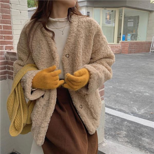 women winter coats teddy coat lamb wool thickened with cotton wool coat casual female coats outwear, Black
women winter coats teddy coat lamb wool thickened with cotton wool coat casual female coats outwear, Black