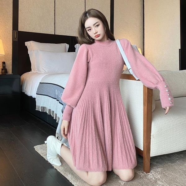 casual dresses one-piece 2021 korean style autumn winter chic dress o-neck elegant temperament sweet fashion in-laying knitting, Black;gray
casual dresses one-piece 2021 korean style autumn winter chic dress o-neck elegant temperament sweet fashion in-laying knitting, Black;gray