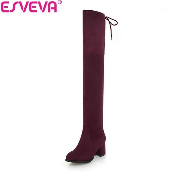esveva 2020 women winter boots over the knee boots thin high heels shoes short plush lace up solid autumn shoes woman size 34-431, Black
esveva 2020 women winter boots over the knee boots thin high heels shoes short plush lace up solid autumn shoes woman size 34-431, Black