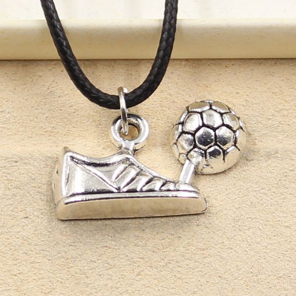 pendant football boots shoes necklace choker charm black leather cord factory price handmade jewelry 0e3m, Silver
pendant football boots shoes necklace choker charm black leather cord factory price handmade jewelry 0e3m, Silver