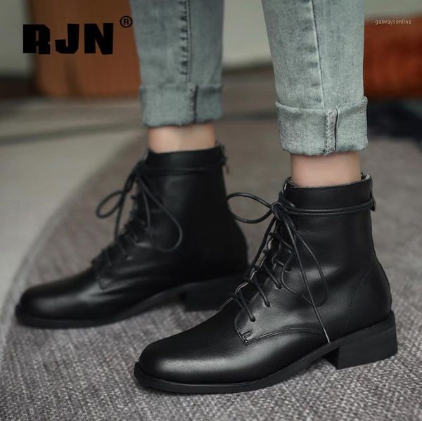 boots rjn autumn 2021 women's fashion square toe head vintage craft genuine leather lace-up ankle ro1431, Black
boots rjn autumn 2021 women's fashion square toe head vintage craft genuine leather lace-up ankle ro1431, Black