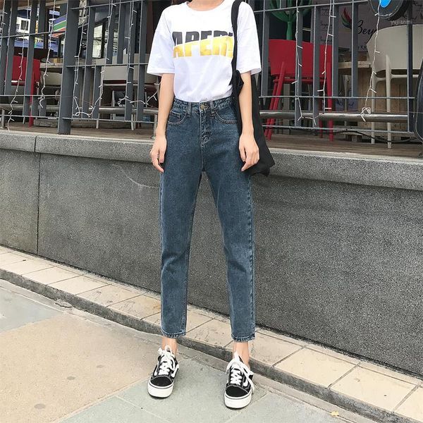 2019 spring new style jeans limit retro high-waisted fashion harem black blue jeans women's slimming straight-leg denim pants1
2019 spring new style jeans limit retro high-waisted fashion harem black blue jeans women's slimming straight-leg denim pants1