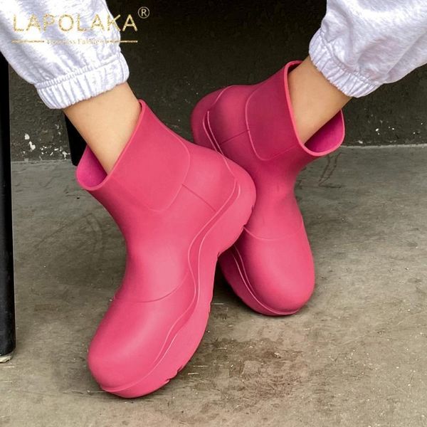 boots lapolaka 2021 arrivals platform rainboots shoes ladies concise trendy ins fashion comfy slip-on ankle woman shoes1, Black
boots lapolaka 2021 arrivals platform rainboots shoes ladies concise trendy ins fashion comfy slip-on ankle woman shoes1, Black