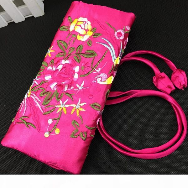 embroidery flower bird travel jewelry rolls necklace bracelet storage bag satin craft makeup cosmetic pouch 3 zipper 2 ring rope clutch bags, Pink;blue 
embroidery flower bird travel jewelry rolls necklace bracelet storage bag satin craft makeup cosmetic pouch 3 zipper 2 ring rope clutch bags, Pink;blue