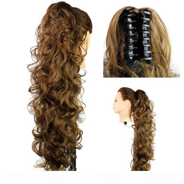 synthetic hair ponytails claw pony tails women curly wavy clip in on hair extensions 31inch 220g hair pieces 12colors, Black
synthetic hair ponytails claw pony tails women curly wavy clip in on hair extensions 31inch 220g hair pieces 12colors, Black