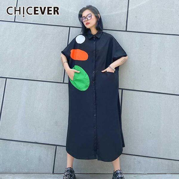 casual dresses chicever patchwork hit color dress women lapel collar short sleeve oversized midi summer female fashion 20211, Black;gray
casual dresses chicever patchwork hit color dress women lapel collar short sleeve oversized midi summer female fashion 20211, Black;gray