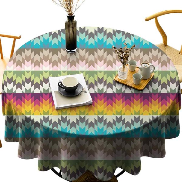 round table cover spillproof tablecloth tribal pattern with primitive effects in contrast colors display art
round table cover spillproof tablecloth tribal pattern with primitive effects in contrast colors display art
