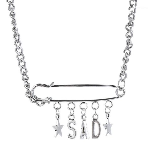 rock hip hop punk safety pin letter star pendant harajuku gothic metal choker necklace for girls women vintage gift collares1, Silver
rock hip hop punk safety pin letter star pendant harajuku gothic metal choker necklace for girls women vintage gift collares1, Silver