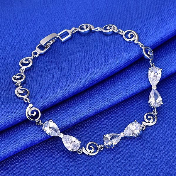 link, chain zircon inlay gift for girl friend bow tie field spiral shape bracelet white gold color plated butterfly bracelets bangles, Black
link, chain zircon inlay gift for girl friend bow tie field spiral shape bracelet white gold color plated butterfly bracelets bangles, Black