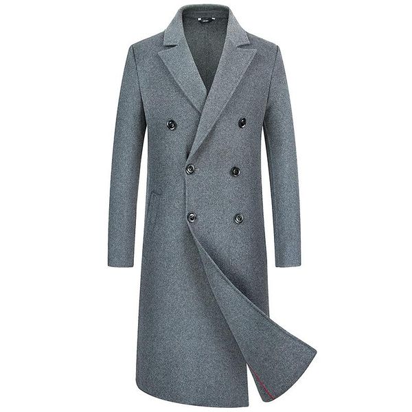 men's wool & blends 2021 hand sewn double faced cloth super long breasted coat british style windbreaker, Black
men's wool & blends 2021 hand sewn double faced cloth super long breasted coat british style windbreaker, Black