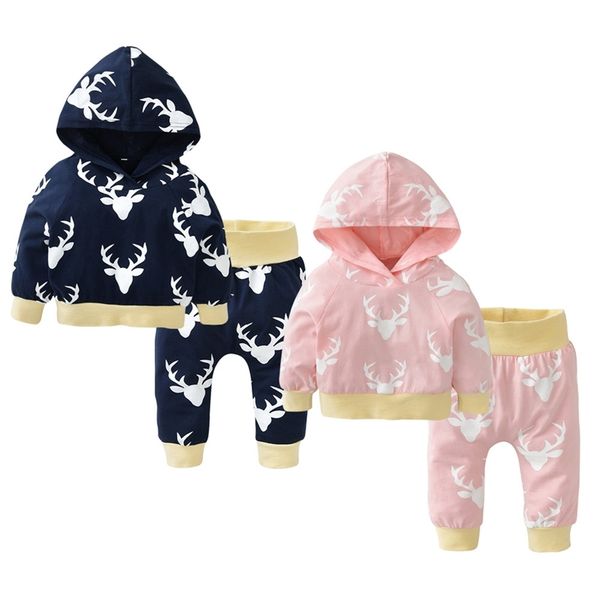 toddler baby boys girls clothes set fashion deer head print long sleeve hooded +pants infant clothing suit lj201221, White
toddler baby boys girls clothes set fashion deer head print long sleeve hooded +pants infant clothing suit lj201221, White