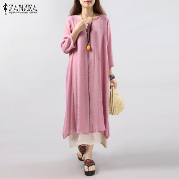 wholesale- 6 colors zanzea 2016 women vintage cotton linen dress casual loose 3/4 sleeve long maxi dresses plus size s-5xl vestidos1, White;black
wholesale- 6 colors zanzea 2016 women vintage cotton linen dress casual loose 3/4 sleeve long maxi dresses plus size s-5xl vestidos1, White;black