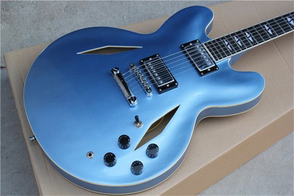 new arrival hollow jazz guitar custom davegrohl signature electric guitar,blue color
new arrival hollow jazz guitar custom davegrohl signature electric guitar,blue color
