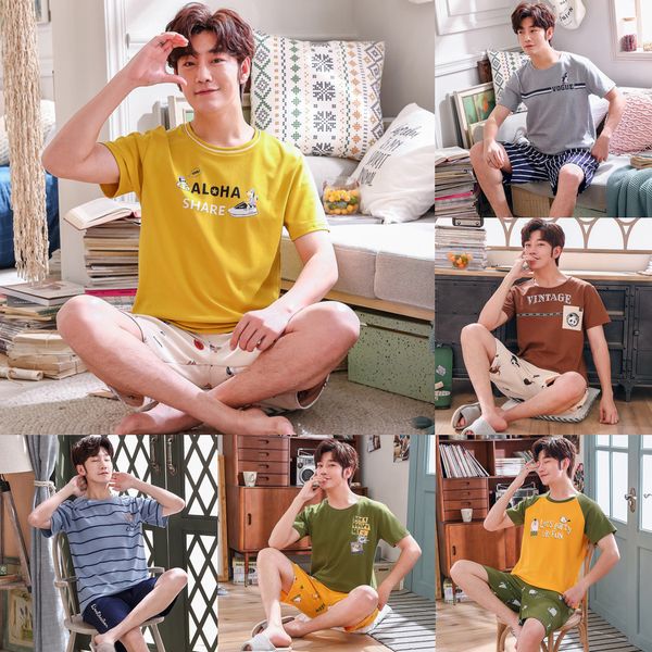 summer man pajamas cotton short-sleeved t-shirt shorts pijamas set plus size male sleep pants sleepwear homewear pyjama q1216, Black;white
summer man pajamas cotton short-sleeved t-shirt shorts pijamas set plus size male sleep pants sleepwear homewear pyjama q1216, Black;white