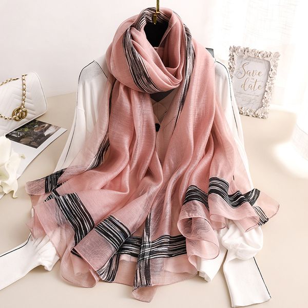 2020 solid silk stripes soft women's scarf long autumn winter scarves fashion shawls and wrap foulard pashmina hijab, Blue;gray
2020 solid silk stripes soft women's scarf long autumn winter scarves fashion shawls and wrap foulard pashmina hijab, Blue;gray