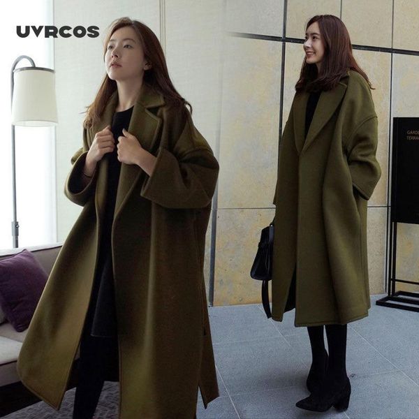 uvrcos 2021 new oversized casual wool coat classic solid color autumn winter women outwear long sleeve female woolen overcoat, Black
uvrcos 2021 new oversized casual wool coat classic solid color autumn winter women outwear long sleeve female woolen overcoat, Black
