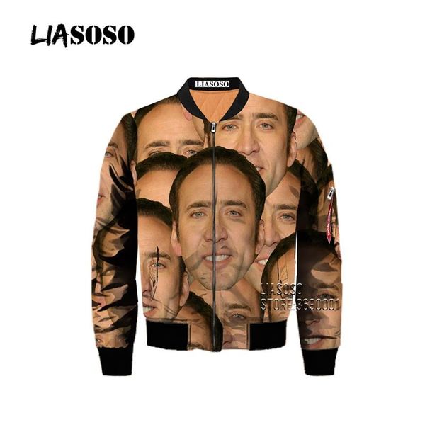 men's jackets liasoso funny actor nicolas cage many faces 3d print men winter thick bomber jacket flight coat punk retro youth, Black;brown
men's jackets liasoso funny actor nicolas cage many faces 3d print men winter thick bomber jacket flight coat punk retro youth, Black;brown