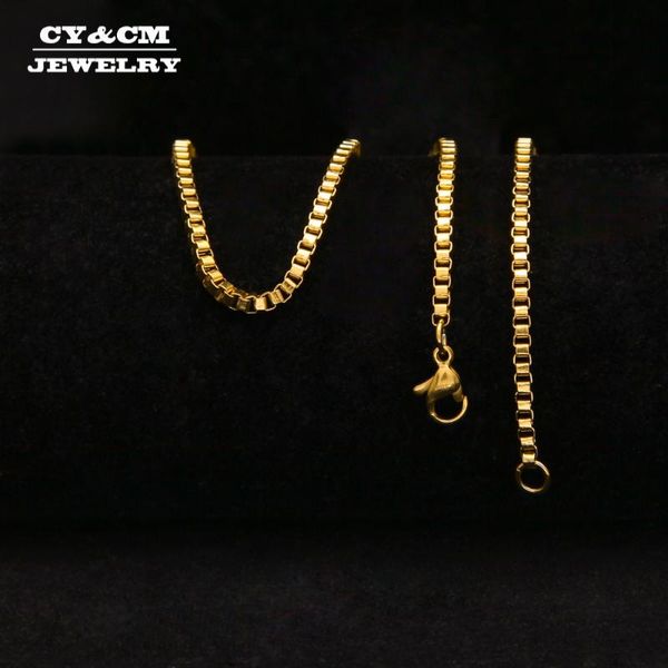cy&cm hip hop gold silver color 2.5mm stainless steel box chain for men women fashion bling bling punk long necklace 24"30
cy&cm hip hop gold silver color 2.5mm stainless steel box chain for men women fashion bling bling punk long necklace 24"30
