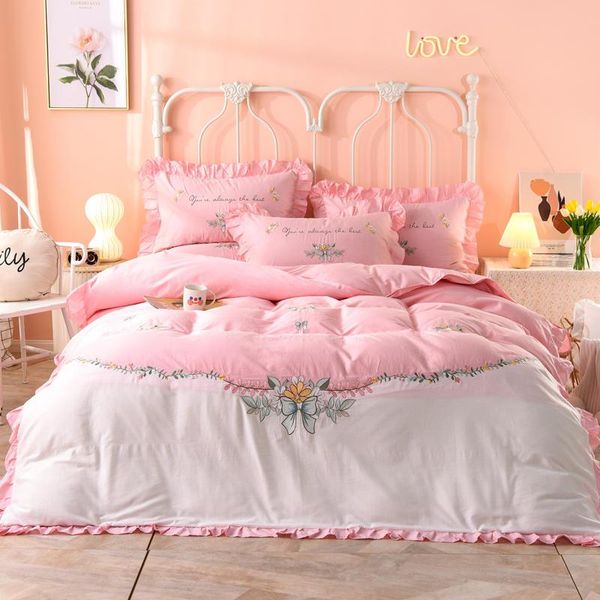 bedding sets iva show pink long-staple cotton sanding set korean version embroidered bed all pillowcase / king size
bedding sets iva show pink long-staple cotton sanding set korean version embroidered bed all pillowcase / king size