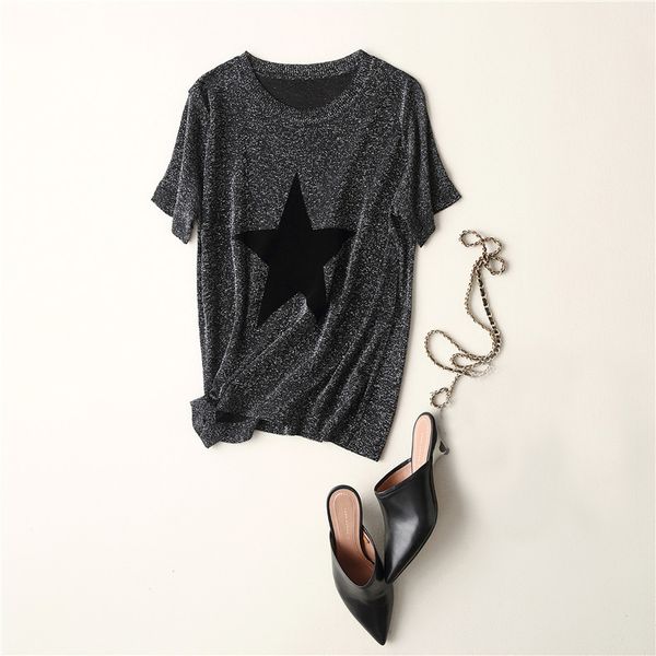 2021 new knitted o-neck casual shirts short sleeve star pattern t shirt harajuku for women summer tees yy1r, White
2021 new knitted o-neck casual shirts short sleeve star pattern t shirt harajuku for women summer tees yy1r, White